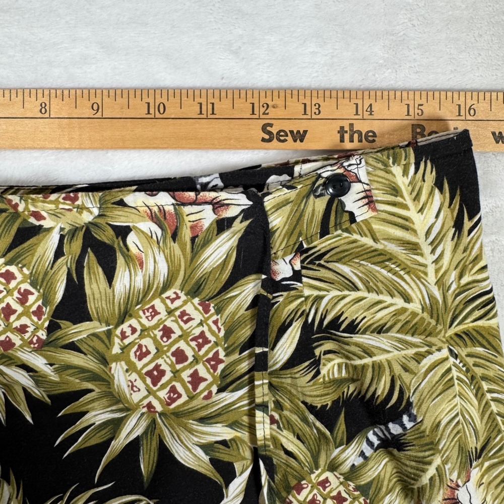 Hilo Hattie Maxi Skirt Womens Medium Black‎ Tropical Pineapple Hawaii VTG 180 - Picture 6 of 8